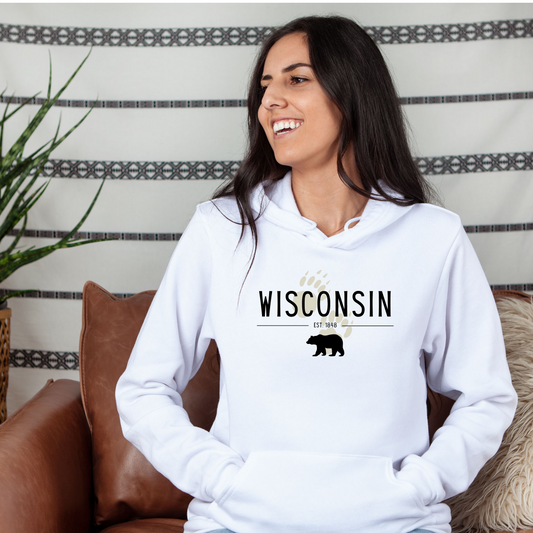 Wisconsin Bear Hoodie